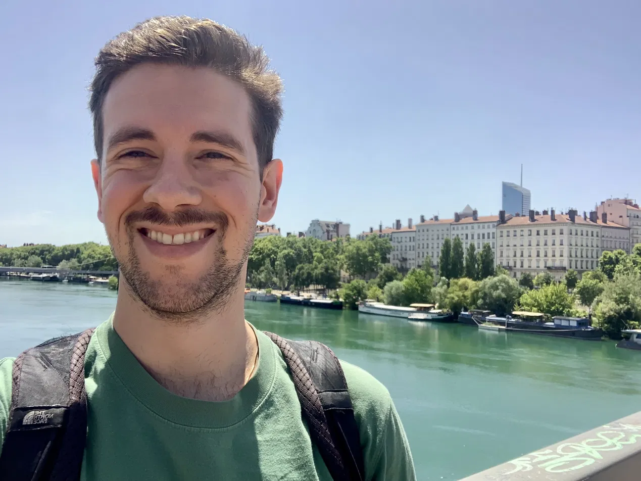 Matt on the Lyon riverfront